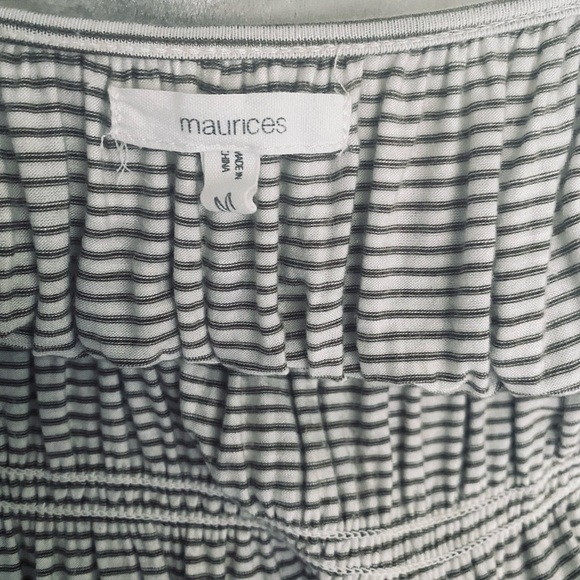Maurices Taupe and White Striped Top - Picture 2 of 6